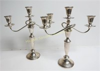 PAIR TOWLE STERLING CANDELABRAS