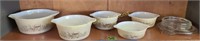 Pyrex Nesting Mushroom Casserole Dishes With Lids