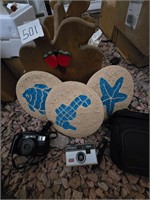 Cameras, Apple Wood Basket, Seashore Plaques