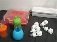 Drink cups, cupcake holder, vacuum seal system