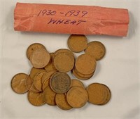 1930 to 1939 wheat pennies (27ct)