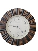 Wood Look Wall Clock TESTED WORKS