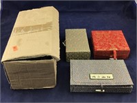 Four Boxed Ornate Oriental Items Includes