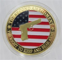 Decorative 2nd Amendment commemorative coins.