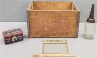 Pepsi Crate; Cigar Lid; Tobacco Tin & Oil Jar