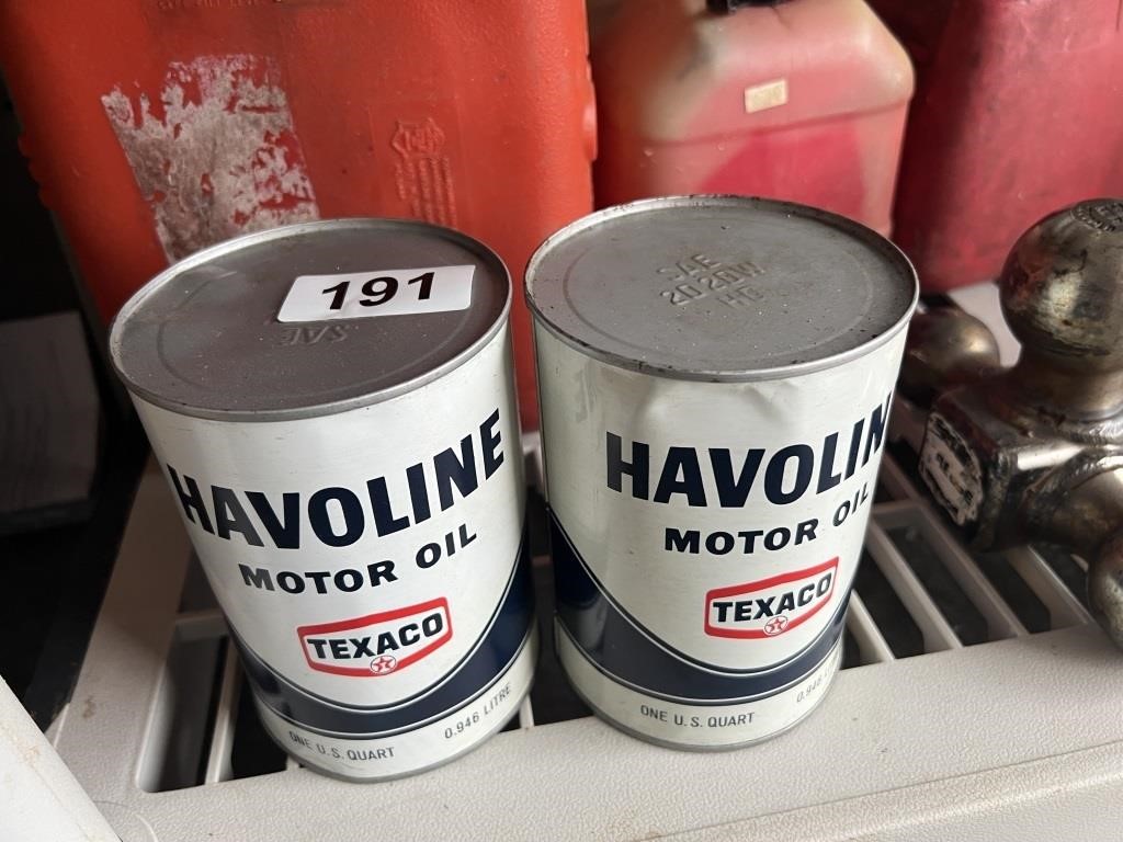 2 Full Qts. Texaco Oil NOS U233