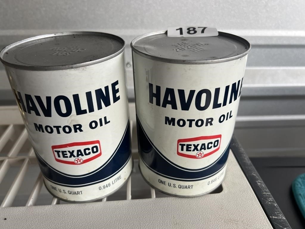 2 Full Qts. Texaco Oil NOS U233