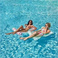 2 Sets 4-in-1 Hammock Inflatable Pool Float with