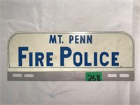 Mt. Penn Fire Police Metal Sign (10"L)