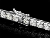 10ct Diamond Tennis Bracelet in 18k White Gold