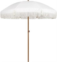 Ammsun 7ft Patio Umbrella With Fringe Outdoor