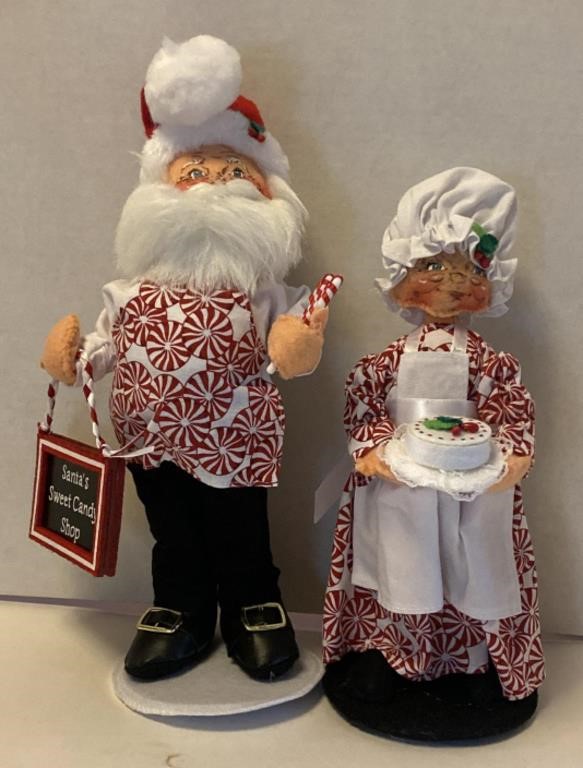 Annalee Peppermint Chef Santa (11”) & Mrs. Chef