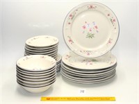 8 place Setting of Newcor Stoneware Dishes in the