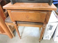 Antique Wooden Table W/Drawer &