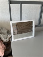 White hanging mirror 16x20in