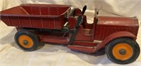 Structo Toy Dump Truck 1930's Red with Steel