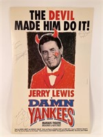 Jerry Lewis in Damn Yankees Broadway Poster