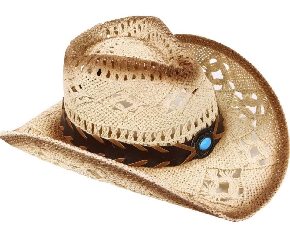 Livingston Men & Women's Woven Straw Cowboy Hat