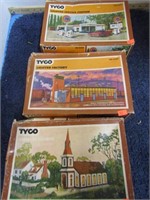 TYCO "HO" TRAIN CHURCH, FACTORY & SERVICE STATION