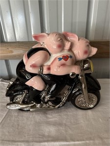1999 Clay Art (Biker Hogs) Cookie Jar