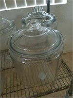 2pc Anchor Hocking Glass Covered Jars #3