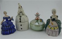 TRAY: 4 CHINA DRESSER DOLLS