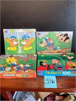 1987 Smurf 1965 Peanuts Potato Head puzzles