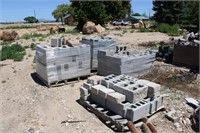 3 pallets of assorted cinder blocks.  Various