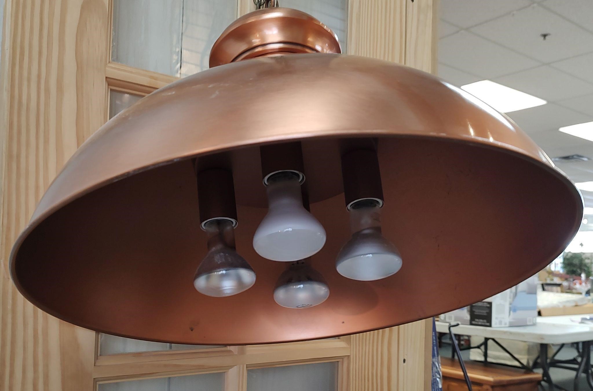 Brushed Copper Hanging Light Fixture