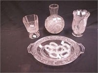 Glass including four pressed glass items: