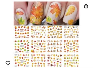 Fall Nail Art Stickers Autumn Nail Supplies Maple