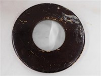 Wood framed magnifying lens, 9.5" diameter