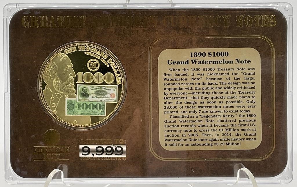 Greatest American Currency Commemorative Medal