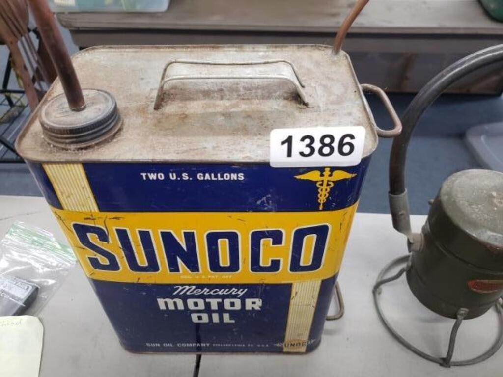 SUNOCO MOTOR OIL CAN