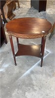 Walnut French Ormolu Side Table