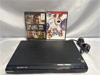 SONY DVD PLAYER WITH 2 MOVIES