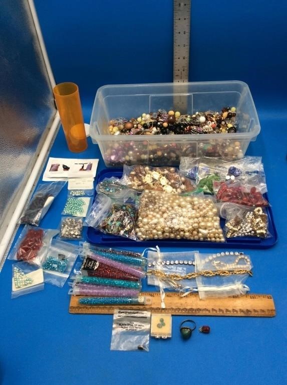 Jewelry lot costume beads trinkets & baubles