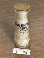 Vintage Milk Bottle Oak Grove Dairy Vita-Fresh