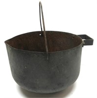 Cast Iron Footed Pot 9.5"R x 6.5"T