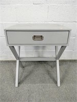 One Drawer Painted Wood Accent Table