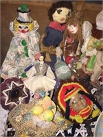 Collection of Vintage Dolls of Various Materials