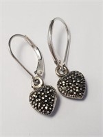$80 Silver Marcasite Earrings