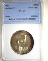 1965 Rand NNC PR67 S. Africa Silver