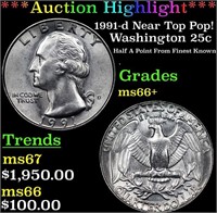 ***Auction Highlight*** 1991-d Washington Quarter