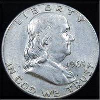 1963 Franklin Half Dollar - AU