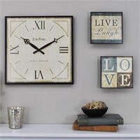 FIRST TIME LOVE GALLERY WALL CLOCK PLUS TWO WALL