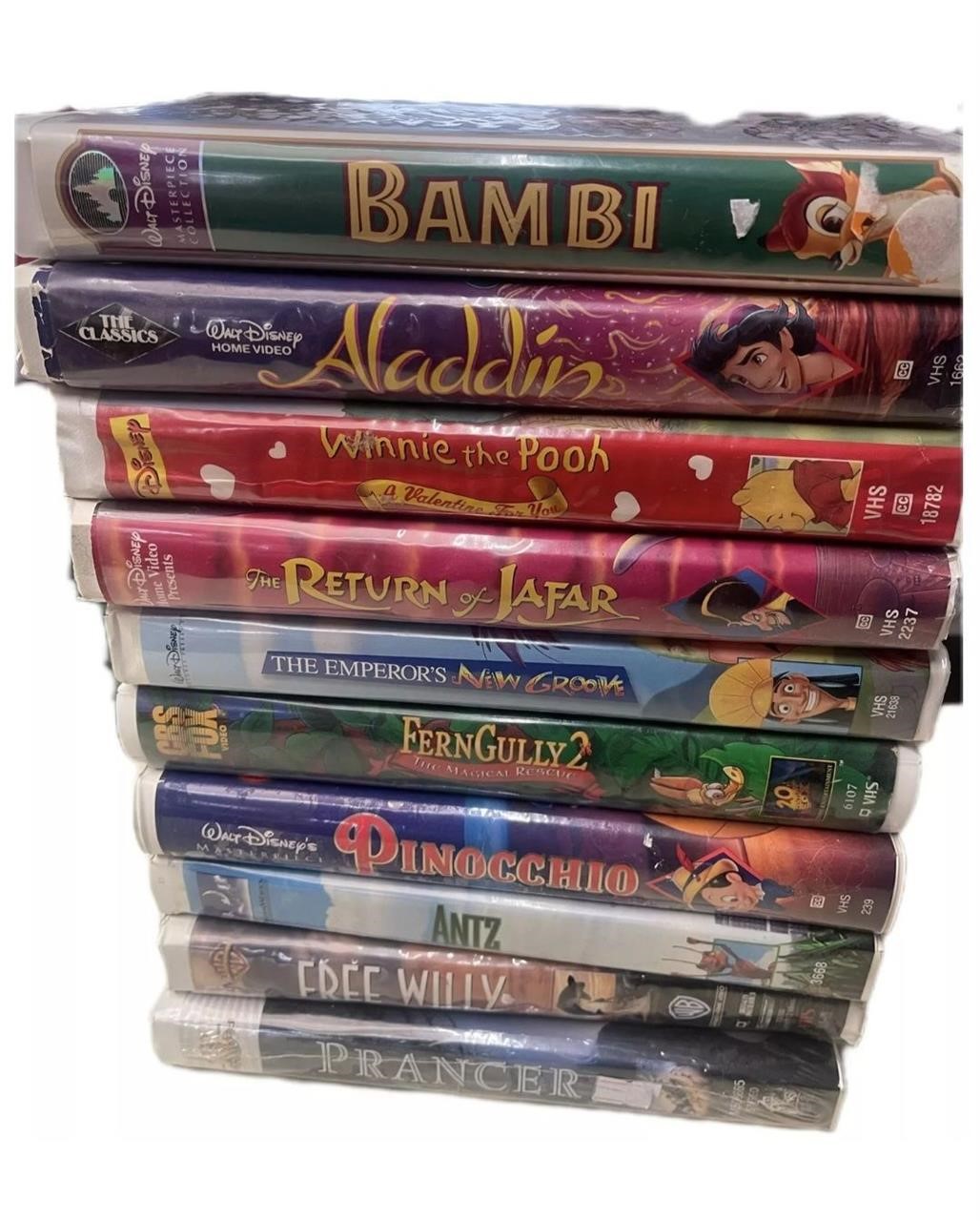 10qty Disney CBS Dreamworks WB VHS  movies