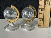 Vintage Globes Salt & Pepper Shakers
