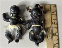 Antique/Vtg Americana Bisque Jointed Figurines