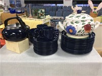 36 piece blue dish set